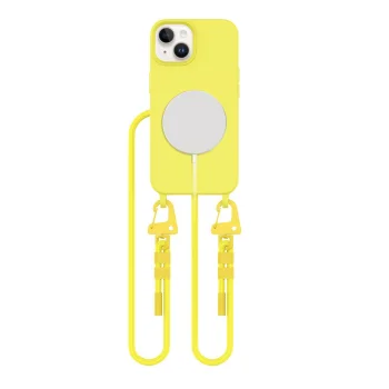 Tech-Protect Magnecklace MagSafe Case for iPhone 13 with Lanyard, Yellow
