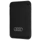 Audi Synthetic Leather magnētisks karšu maciņš MagSafe, melns