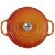 Le Creuset Signature apaļš čuguna katls 22 cm, 3.3 l, oranžs