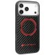 Audi iPhone 17 Pro Max Case RSQ Carbon Fiber Sport Red Circle, Black