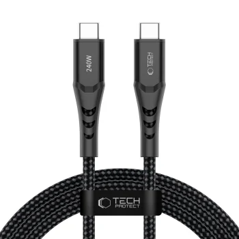 Кабель Tech-Protect Ultraboost UB11T USB-C / USB-C 240W 200 см, черный