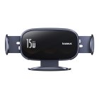 Baseus LightChaser BS-CM029 automašīnas turētājs ar trīspolu indukcijas lādētāju – melns