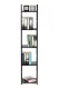 Modernhome koka plaukts ar metāla rāmi LOFT, 5 plaukti, melns