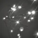 LED dekoratīvā virtene uz stieples 10m 100 LED, auksti balta