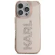 Karl Lagerfeld IML Rhinestones Logo vāciņš iPhone 16 Pro, Rozā