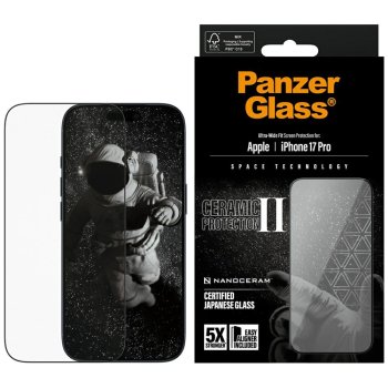 PanzerGlass Ceramic II Ultra-Wide Fit EasyAligner priekš iPhone 17 Pro
