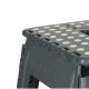 Saliekamā taburete, pakāpiens virtuvei, bērnistabai vai vannas istabai, 39 cm, Tumši pelēks | Folding Anti-slip...