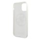 Guess iPhone 11 Pro Max vāciņš Glitter 4G Circle Logo, balts