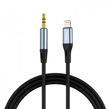 Vipfan L05 Apple Iphone Lightning to 3,5mm Mini Jack Audio Cable AUX Headphones Adapter 1m, Gray | Аудио...