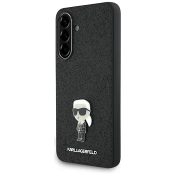 Karl Lagerfeld Samsung Galaxy A56 Case Fixed Glitter Ikonik Logo, Black