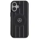 Mercedes iPhone 16 vāciņš Double Layer Crossed Lines MagSafe, melns