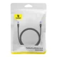 Baseus ātrs interneta kabelis RJ45 cat.7 10Gbps 1m pīts melns | Fast Internet Cable Braided Black