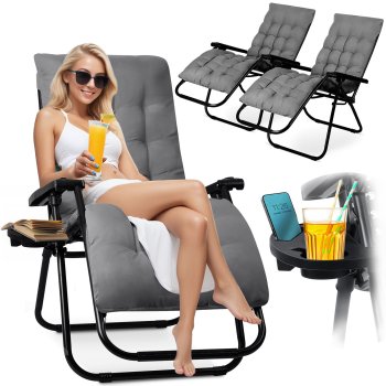 Sofotel ChillWell folding garden lounger with cushion set of 2 pcs