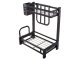 2-Tier Loft Kitchen Organizer Shelf Black