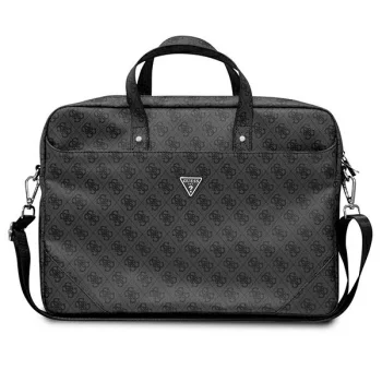 Сумка Guess Saffiano 4G Triangle Logo для ноутбука до 16", черная
