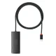 Baseus Lite Series USB Type-C HUB адаптер – 4x USB 3.0, 1 м, чёрный (WKQX030401)
