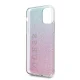 Guess iPhone 11 Pro Max vāciņš Glitter Gradient, rozā/zils