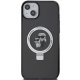 Karl Lagerfeld iPhone 15 Plus vāciņš Ring Stand Karl & Choupette MagSafe, melns