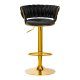 Velvet Makeup Chair and Bar Stool 4Rico QS-B313a, black