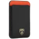 Кожаный MagSafe Картхолдер Lamborghini Urus D8 - Черный/Красный