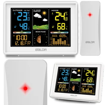 Беспроводная метеостанция Baldr BD-907 с гигрометром, белая