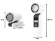 Portable Mini USB Handheld Fan with 199 Speeds and Flashlight, White