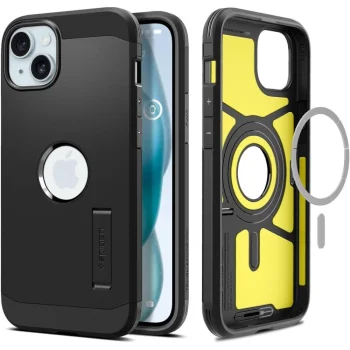 Spigen iPhone 15 vāciņš Tough Armor MagSafe, melns