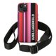 Чехол Karl Lagerfeld Color Stripes Strap для iPhone 14, розовый