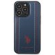 Apple iPhone 14 Pro Max 6.7\'\' US Polo Leather Stitch Case Cover (USHCP14XPFAV), Navy