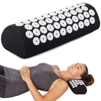 Akupresūras akupunktūras masāžas adatu spilvens | Acupressure Neck Pillow (40x15cm, Black)