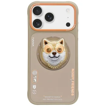 Nimmy Glasses Cool nag MagSafe vāciņš iPhone 17 Pro Max - bēšs | Phone Case Cover