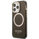 Guess Gold Outline Translucent MagSafe vāciņš iPhone 13 Pro Max - melns