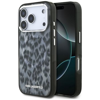 Karl Lagerfeld IML Leopard Pattern MagSafe Phone Case Cover iPhone 17 Pro - Black