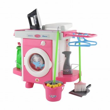 Bērnu Rotaļu Tīrīšanas Komplekts ar Veļas Mašīnu | Children's Cleaning Kit with a Washing Machine 5in1