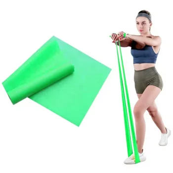 Fitnesa vingrošanas gumija 2 m, 15 lbs, zaļa