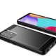 Carbon Case for Samsung Galaxy A72 4G, Flexible TPU Protective Cover, Black