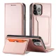 Magnet Card Case iPhone 13 Pro Max maciņš ar karšu turētāju Pink