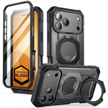 Supcase UB Grip Pro Mag MagSafe vāciņš iPhone 17 - Melns | Phone Case Cover Black