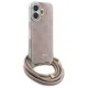 Guess iPhone 16 vāciņš Crossbody Cord 4G Print, rozā