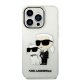 Karl Lagerfeld Glitter Karl&Choupette vāciņš iPhone 14 Pro Max 6.7\" - Caurspīdīgs | Phone Case Cover Transparent
