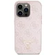 Чехол Guess для iPhone 15 Pro Crossbody 4G Metal Logo, розовый