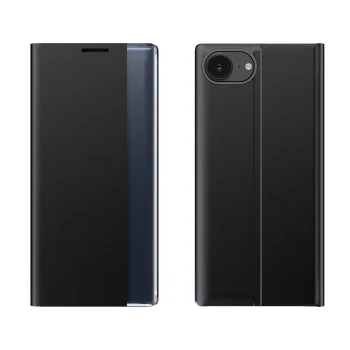 Atverams vāciņš New Sleep Case priekš iPhone 16e / 17e ar statīvu, melns