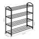 Metal Shoe Rack 4-Tier Organizer for 12 Pairs by ModernHome, black