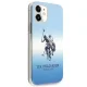 U.S. Polo Assn. iPhone 12 mini vāciņš Gradient Pattern, zils