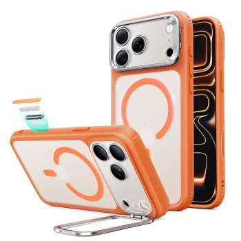 ESR Classic Hybrid Kickstand MagSafe ümbris iPhone 18 Pro / 17 Pro, mattoranž
