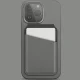 Магнитный RFID-кошелек Uniq Lyden DS с подставкой для телефона - серый и...
