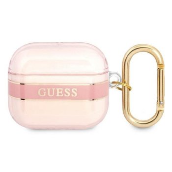 Guess Чехол для AirPods 3 Strap Collection Розовый