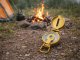 Military Survival Compass Folding Metal Outdoor Navigation, Gold