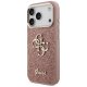 Guess Fixed Glitter Big 4G Metal Frame Phone Case Cover iPhone 17 Pro - Pink