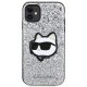 Karl Lagerfeld iPhone 11 / XR Case Glitter Choupette Patch, Silver